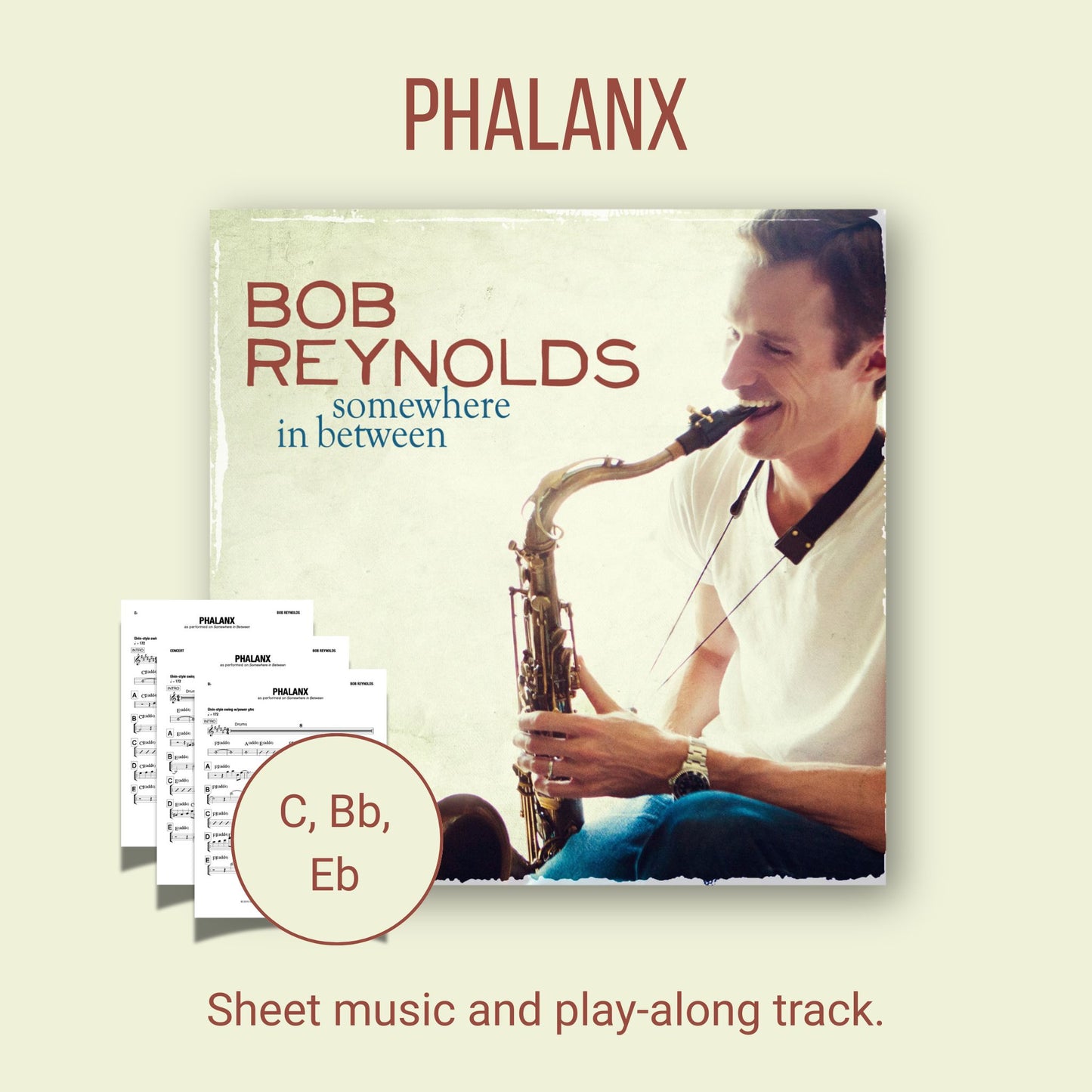 “Phalanx” – Sheet Music + Play-Along Track from Somewhere In Between by Bob Reynolds